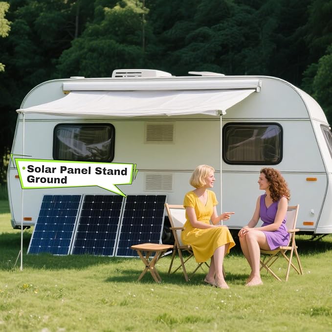 4 Pack 45inch Adjustable Solar Panel Tilt Mount Brackets with Foldable Tilt Legs.Solar Panel Stand for 45 Panels | 2400Pa Windproof Adjustable Solar Panel Mount Brackets Kit for RV/Roof/Ground