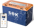 SOK Battery 12V 314Ah LiFePO4 Battery Marine Grade Low-Temp Protection Power Outage Built-in Heater ABS Casing for RV or Solar Marine Boat and Wind Off-grid Applications