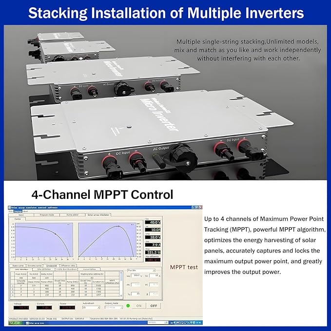 MicroinverterMppt Pure Sine Wave DC to ACSolar Grid Tie Inverter 110V/220VIP65 WaterproofSolar Micro Inverterfor Residential AreasCommercial AreasPower StationsSchools 350W