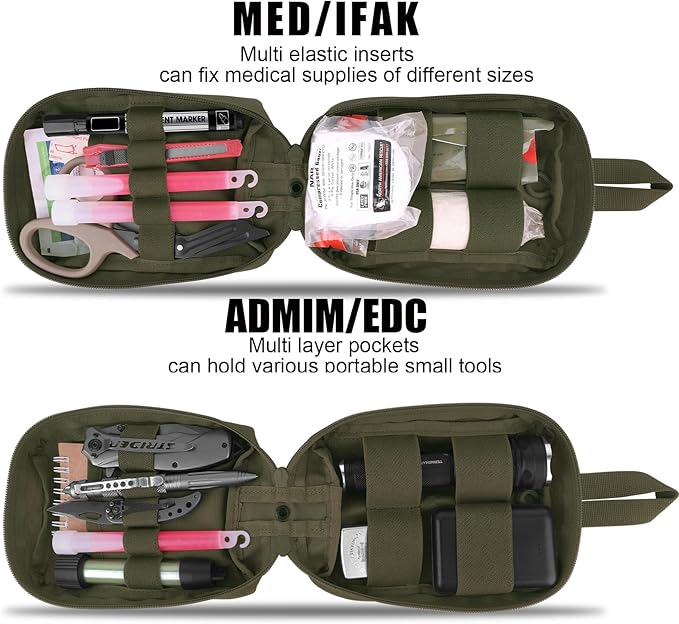 PETAC GEAR Tactical Rip Away Medical IFAK Pouch Tear Off First Aid EDC Pouches Molle &amp Belt Outdoor Emergency Survival Bag