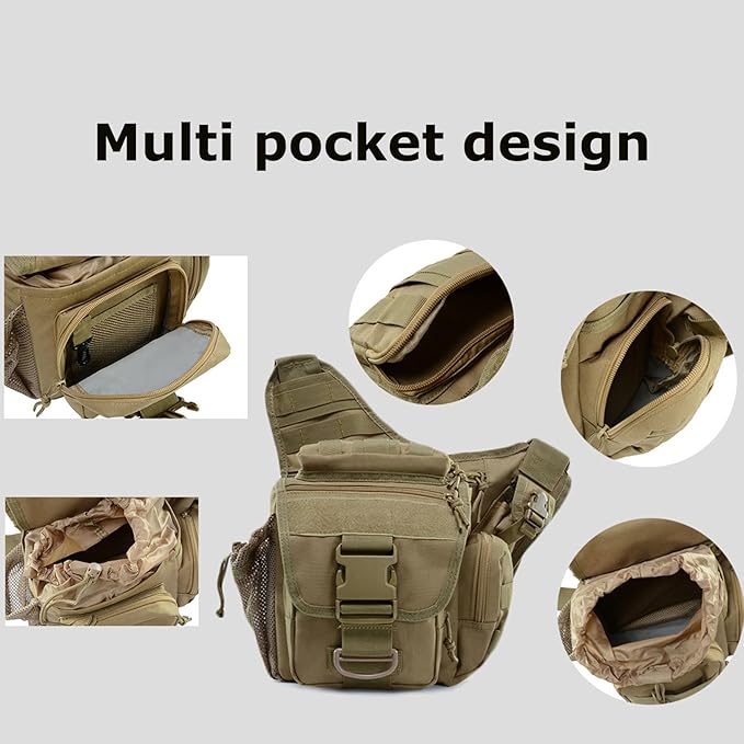 Kervaky Men's Tactical Backpack Women's Tactical Backpack Shoulder Bag Waist Bag Outdoor Backpack-green