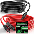 Oududianzi Solar Extension Cable 30Ft 10AWG Solar Wire 10 Gauge Tinned Copper PV Wire Solar Panel Cables with Waterproof Male and Female Connectors for Home Boat RV Solar Photovoltaic Systems