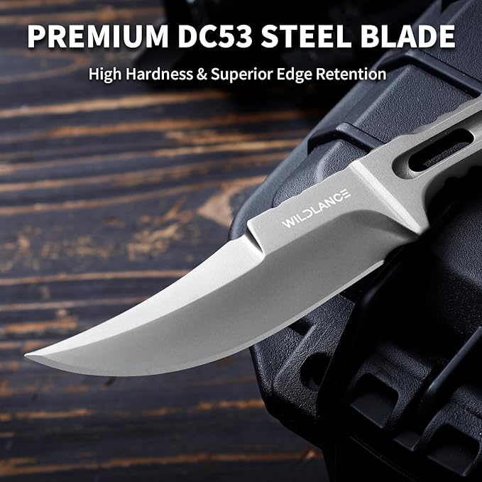 EDC Fixed Blade Knife with Sheath Camping Knife Fixed Blade 3.14 Outdoor Survival Blade Full Tang Hunting Knives for Men Women IB-05