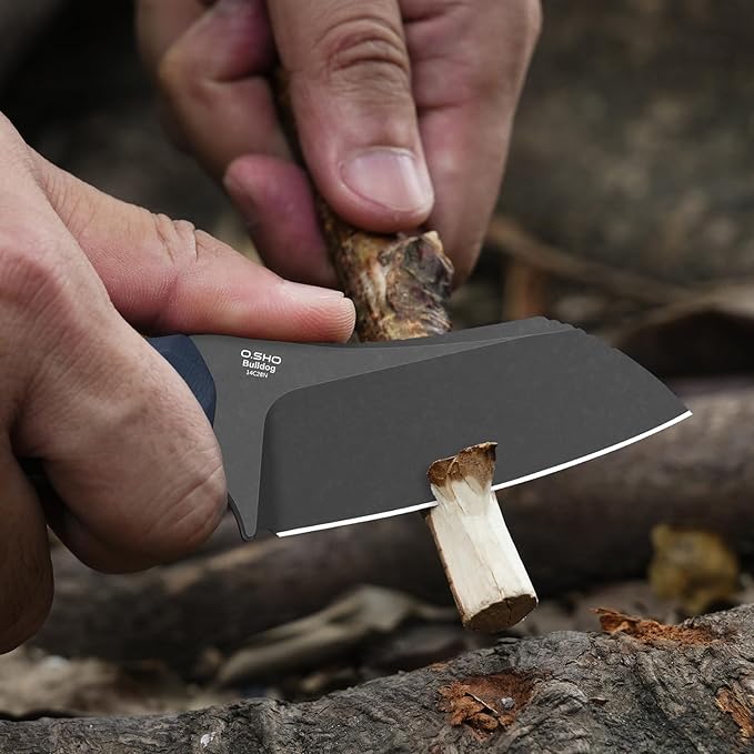 Kizer Bulldog Fix Fixed Blade Knife 2.97 Sheepsfoot 14C28N Blade Hunting Knife with Sheath Blue G10 One-Piece Handle EDC Camping Knives for Outdoor Survival 1116A1