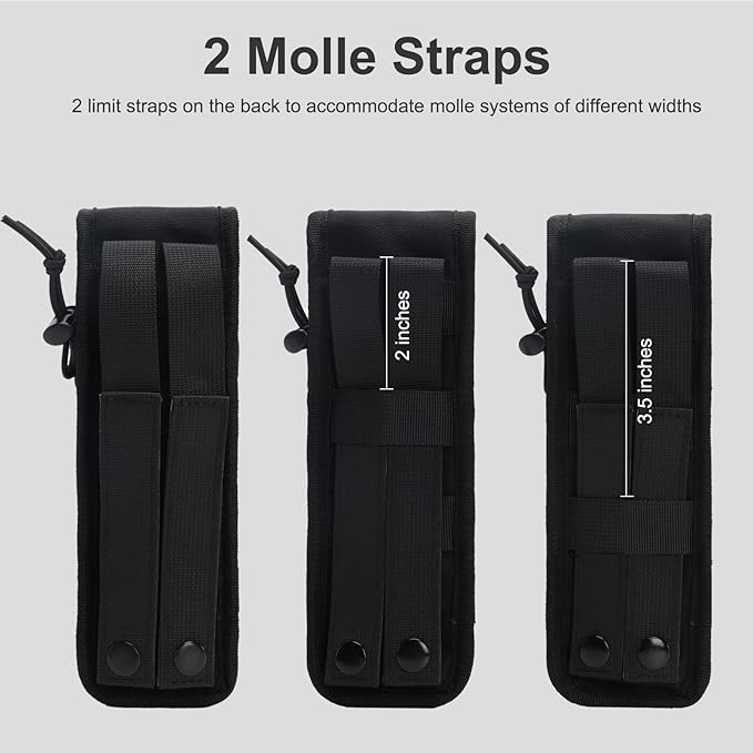 Molle Suppressor PouchStorable Suppressor/Flashlight/BatonContains Flag Patchfor Vest/Belt/Backpack/Molle Pouch/Plate Carrier and Other Tactical Gear