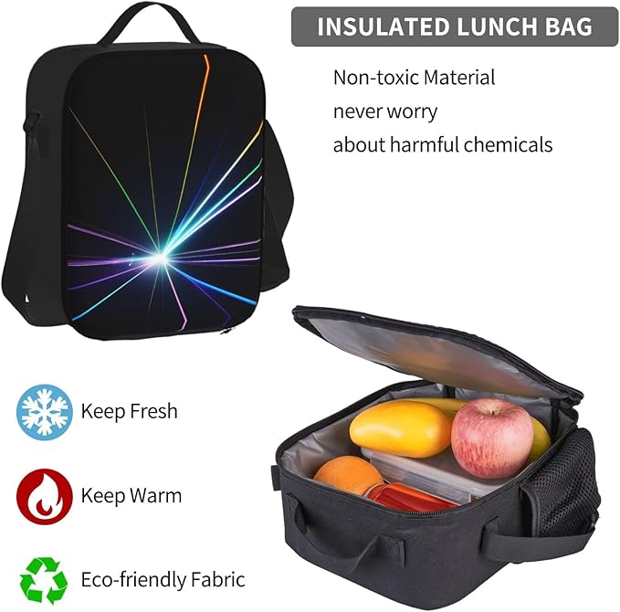 3pcs Backpack Sets Laser Light Printed Backpacks Set With Lunch Bag Pencil Pouch