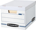 Bankers Box 12 Pack Standard Duty File Storage Boxes Standard Assembly Removable Lid Letter/Legal (0071301)