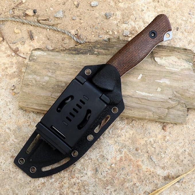 Fixed Blade Fishing Knife - Ideal Outdoor Knife 14C28N Steel - Camping - Hand Tools (B)
