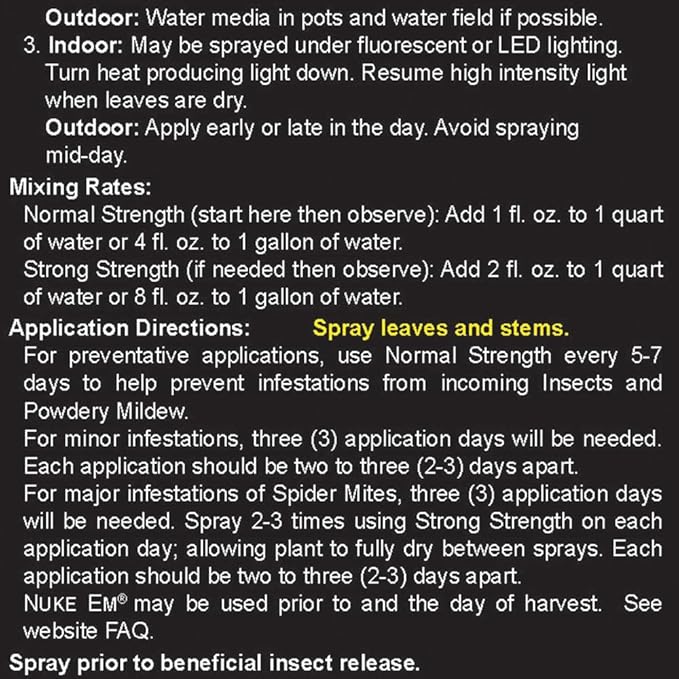 Nuke Em Insecticide &amp Fungicide 5 Gallon