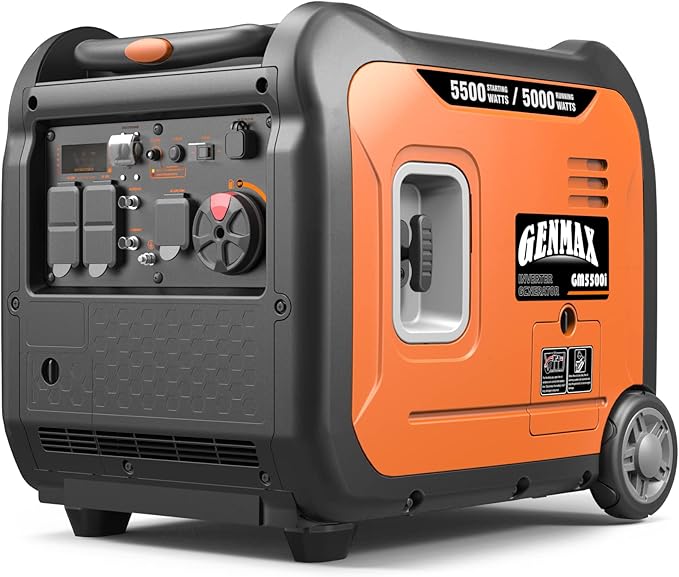 GENMAX GeneratorEPA Compliant Eco-Mode Feature Ultra Lightweight for Backup Home Use &amp Camping