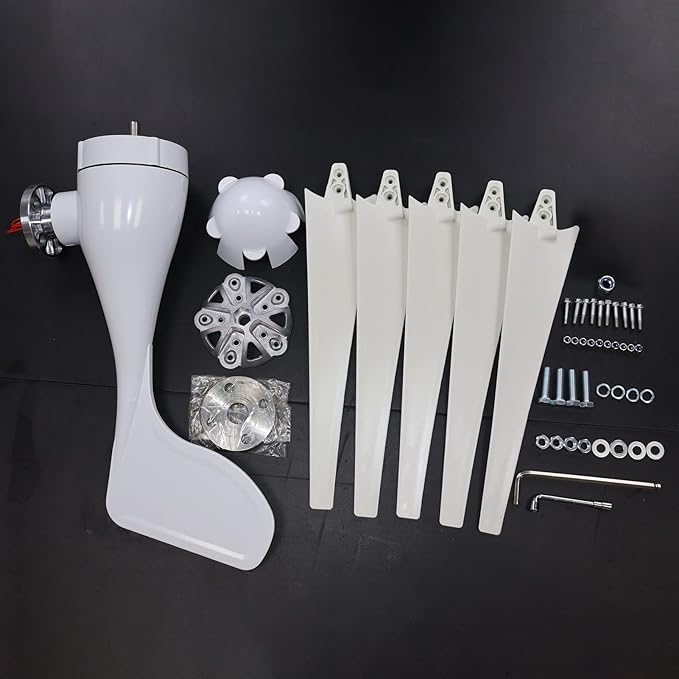 Wind Turbine Generator Kit 1200W 5 Blade Wind Generators for Home 12V 800RPM Power Kit with Controller Windmill Generator for Solar&ampWind System