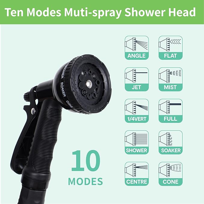 1.3 Gallon/5L Portable Outdoor Shower 10 Spray Modes No Power Needed Insulated Sleeve Keeps Water Warm Multi-Use Sprayer for Camping Beach &amp Surfing Fishing Hiking Road Trips Orange