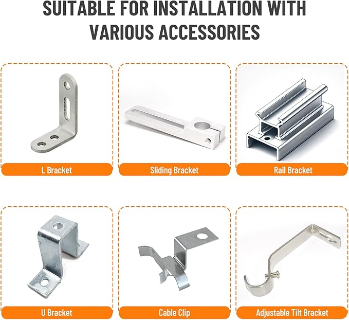 12PCS Standing Seam Roof Clamps Metal Roof Fixing Clamps Racking Bracket for Solar Panel Module Installation Starlink Base Heat Cable and Snow Guard Attachment