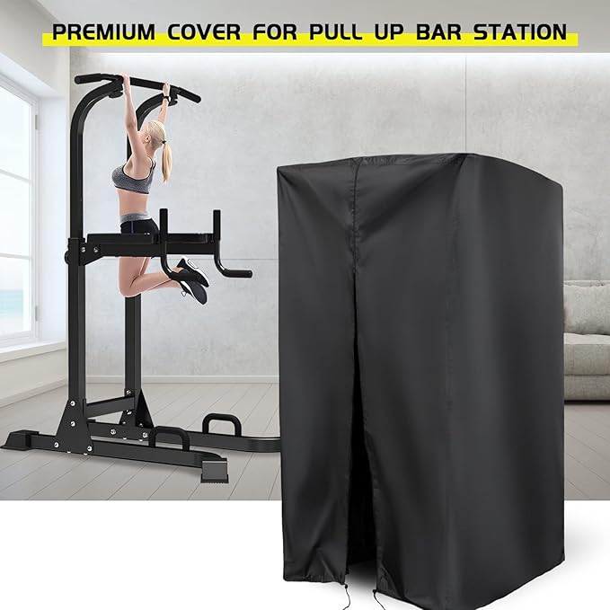 Protective Cover for Pull Up Bar Station Waterproof&amp Dustproof Cover for Power Tower/Pull Up Dip Station-Indoor or Outdoor - 39L x 35W x 80H