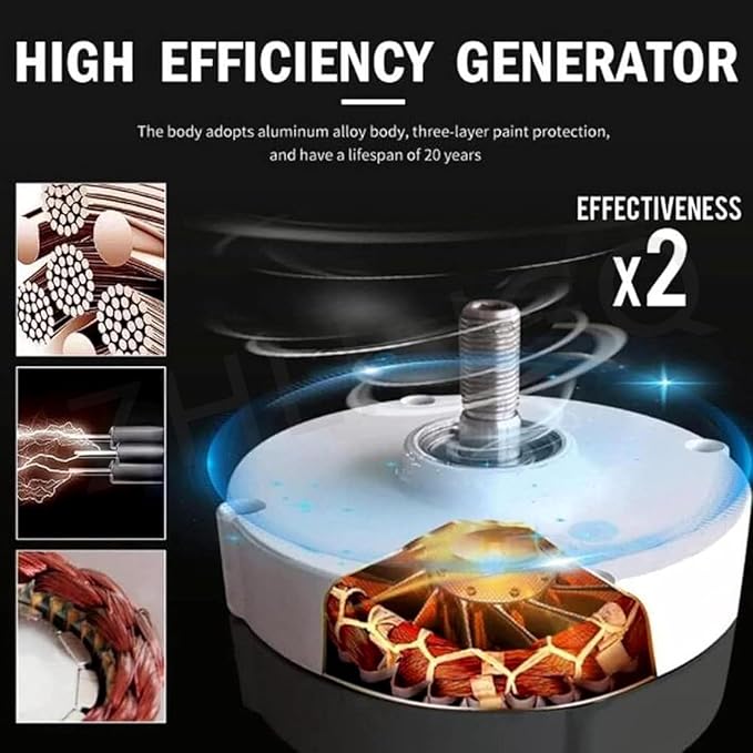 3000W 5000W 6000W 8000W 9000W 10000W Permanent Magnet Generator 12V 24V 48V Wind Turbine Generator Windmill Exercise Bike Hydro Turbine Electric Motor DIY Your Own Horizontal Wind Turbine24V-6000W