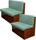 KRFOONN RV Dinette Cushion Covers Stretch Camper Cushions Cover Replacement Couch Cushion Slipcovers Washable Loveseat Slipcovers for Travel Trailer Couch (2 Backrest Cover &amp 2 Bench Cover Green)