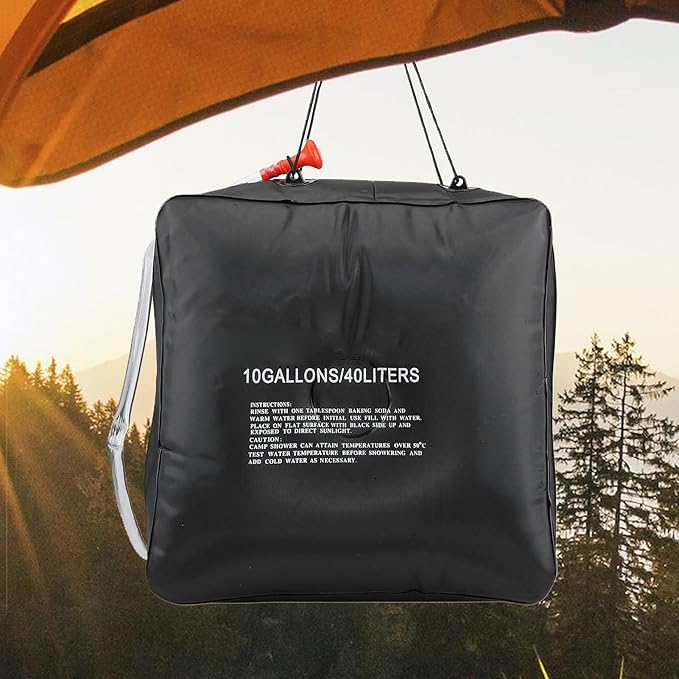 Solar Shower Bag Waterproof Portable Camping Shower Water Bag Solar Camping Showers with Showers Head for Hiking Campings Traveling Outdoor Use