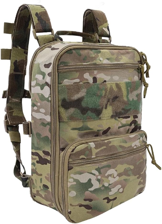 Genérico Compatible For 500D Tactical Flatpack D3 Backpack Hydration Carrier Expansible Pouch Multipurpose(MC)