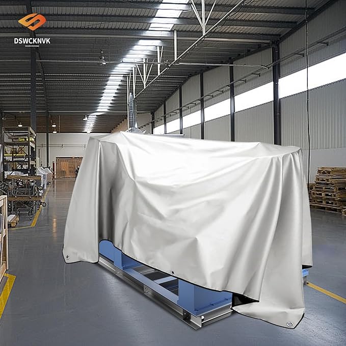 Jumbo Machine Cover Breathable Tool CoversMachine Cover to Prevent Equipment RustWater Proof Dust-Proof Tear Resistant Silver (72*112Black)