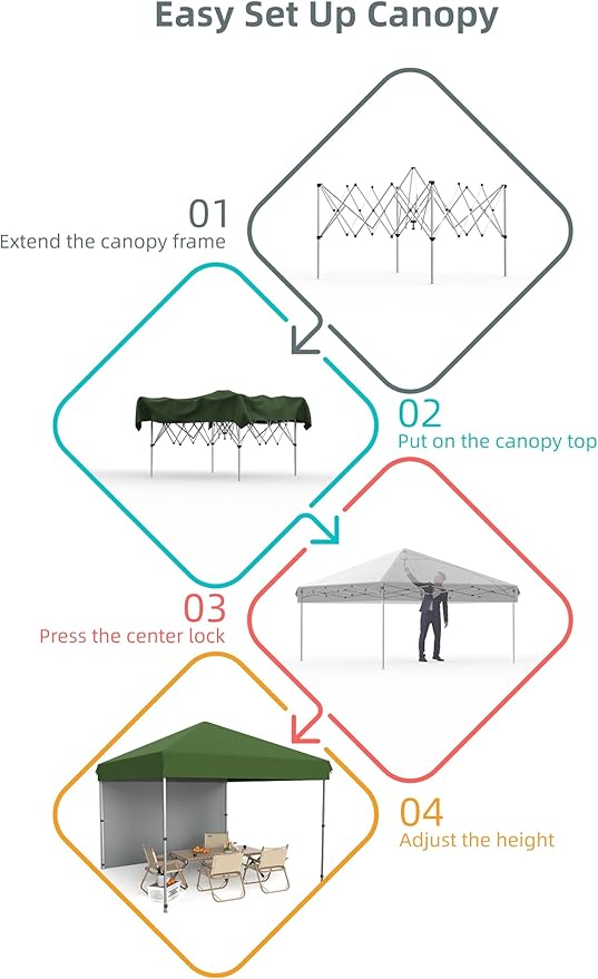 10 X 10ft Pop-Up Canopy Foldable Outdoor Sunshade Shelter One-Push Setup Tent for Events Parties Camping and Commercial Use. Instant Setup Tent Shelter with 1 Removable Sidewalls+ Gray
