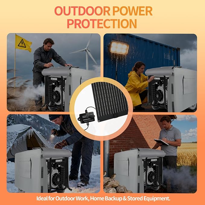 20W Solar Battery Maintainer &amp Trickle Charger MPPT &amp Pulse Tech Solar Panel Kit 12V Lead-Acid Battery Charger Weatherproof for Car Boat Dump Trailer Outdoor Use