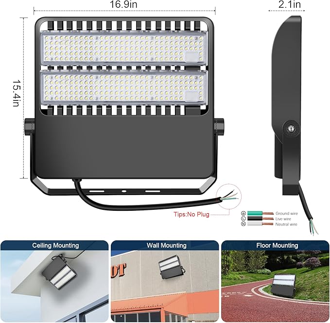 LED Flood Light 240W 36000LM Super Bright Shoe Box Stadium Light for Sports Arena &amp Parking Lot 5000K 120° Wide Angle 110-277V Outdoor High Mast Fixture