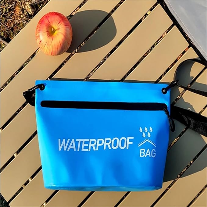 Waterproof Dry Bag Waterproof Dry Bag Handbag Minimalist Handheld Makeup Bag One Shoulder Waterproof Swimming Bag Outdoor Travel Small Toilet Bag for SwimmingBoating(White Style B)