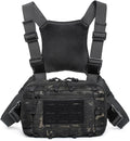 Tactical Chest Pack EDC Chest Bag Utility Molle Chest Rig Pouch with CCW Compartment Adjustable Strap Admin Pouch