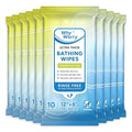 WhyWorry Ultra Thick Bathing Wipes for Adults Rinse Free Large Body Wipes for Women Men Elderly Care &amp Cleaning 8 x 12 Disposable Shower Washcloths for Gym &amp Camping Unscented 100 Coun