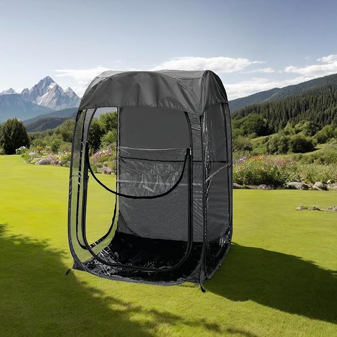 Donext Portable Sports Tent Instant Shelter Lightweight Waterproof Outdoor Camping Tent Compact Carry Bag for Wind Rain Protection Black