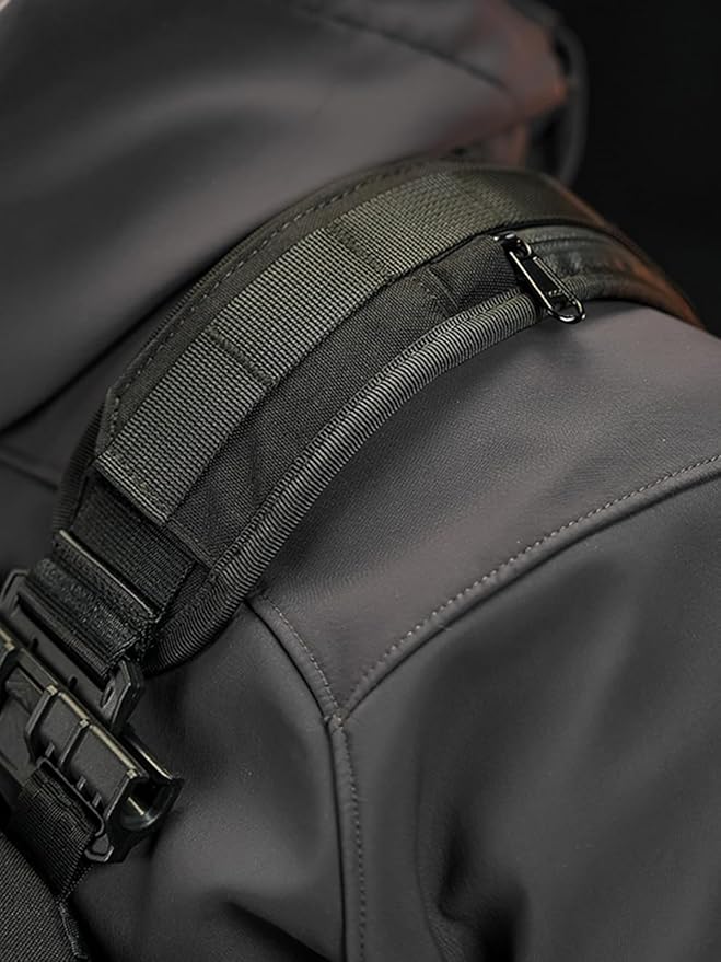 TACTICAL_GEEK TGBelt2 Shoulder Strap Pad Shoulder Strap Cushion Universal Replacement Pad with Zipper Pocket Removable Backpack Strap Pad(Cordura-Black)