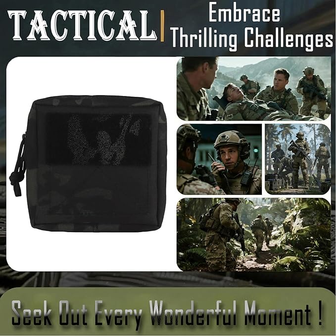 Tactical Molle Admin Pouch Multifunctional Outdoor Sports and Leisure Waist Bag Small GP General Purpose Pouches with Loop Panel for Vest Gun Belts Backpack Etc