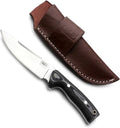 GCS Handmade D2 Steel Hunting Knife with Black And White Micarta Handle Full Tang Blade and Leather Sheath for Hunting Hunting Camping Survival EDC-GCS 953