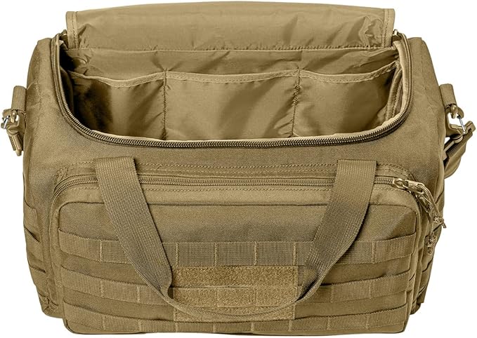 Tactical Gear bag Heavy Duty Duffel Gym bag/Tactical Backpack Custom Embroidered with your own text (Coyote Brown)