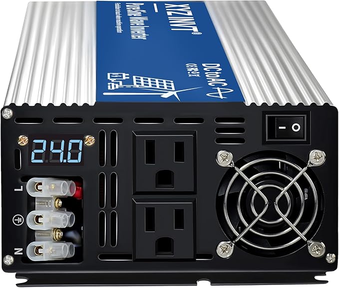 3500W Pure Sine Wave Inverter DC 12V to AC 110V 120V Power Inverter with Dual AC Outlets &amp Hardwire Terminal &amp LED Display for SolarHome Backup PowerOutdoor Over 90% Efficiency