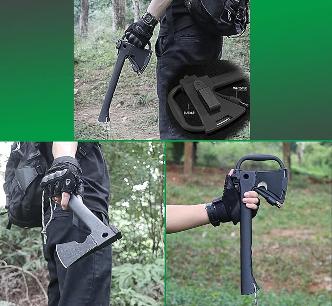 Outdoors Tactical Engineer Axes Multifunctional Outdoor Axe Camping Artillery Fire Rescue Hammer Hiking Tools