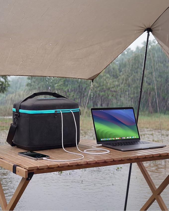 Anker 536 Portable Power Station with Anker Carrying Case Bag 508Wh Solar Generator (Solar Panel Optional)500W 9-Port Powerhouse 4 AC Outlets 60W USB-C PD Output LED Light for Outdoor Camping