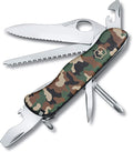 Victorinox Trailfinder SW Swiss Army Knife 12 Function Swiss Made Pocket Knife with Large Serrated Blade Bottle Opener and Wood Saw - Camouflage