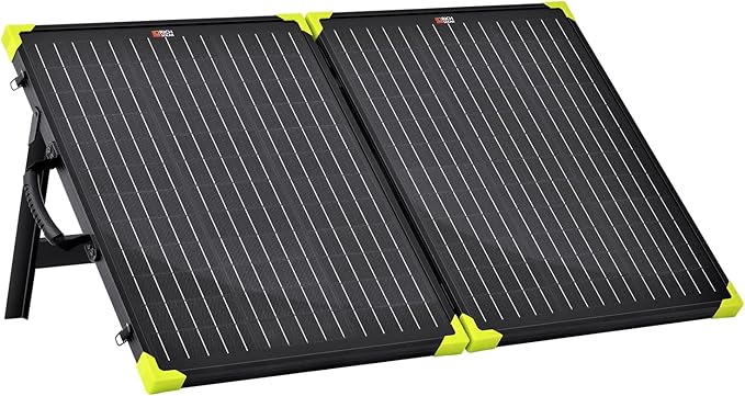 RICH SOLAR 100W Briefcase Solar Charging Kit Portable Solar Panel with 20A Charger Controller Built-in Robust Kickstand (100W+10A Controller)