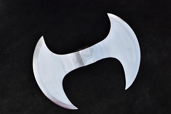 Double Pointed Axe Weapon Viking Axe Costume Battle Edge Collectible Gift Medieval Hand Forged Double Edged Viking Axe Twin Blade Outdoors Wood Chopping Axes