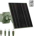 Zivif Solar Panel for Trail Camera 10W Solar Charger Built-in 10400mAh Rechargeable Battery 6V/12V Adjustable Output USB-C &amp DC Plugs IP66 Waterproof 360° Adjustable Mount