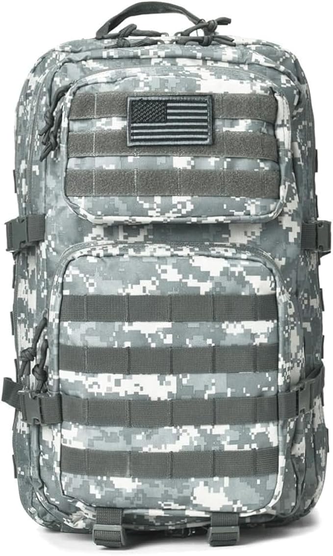 Military Tactical Backpack Large Army 3 Day Assault Pack Molle Bag Backpacks (ACU Camo) (Acu Camo)