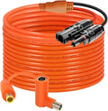 Solar Connector to DC 8mm Adapter Cable 25FT 12AWG + 14AWG Tinned Copper Wire with DC7909 to DC8020 Adapter Heavy Duty Charging Cable for Portable Power Station RV Outdoor Camping