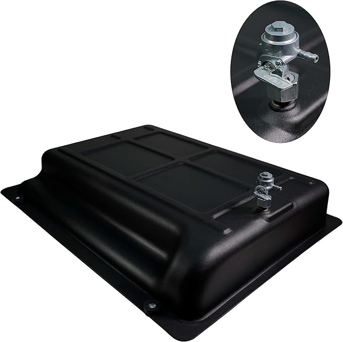JMCHstore OEM Metal Generator Gas Fuel Tank for Generac GP5500 GP6500 RS5500 RS7000E GP7500E RS8000E XT8000E XT8500EFI 0H7510A / 0H75100SRV 5500w 6500 6500w 7500 389cc OHV Portable Generator Black