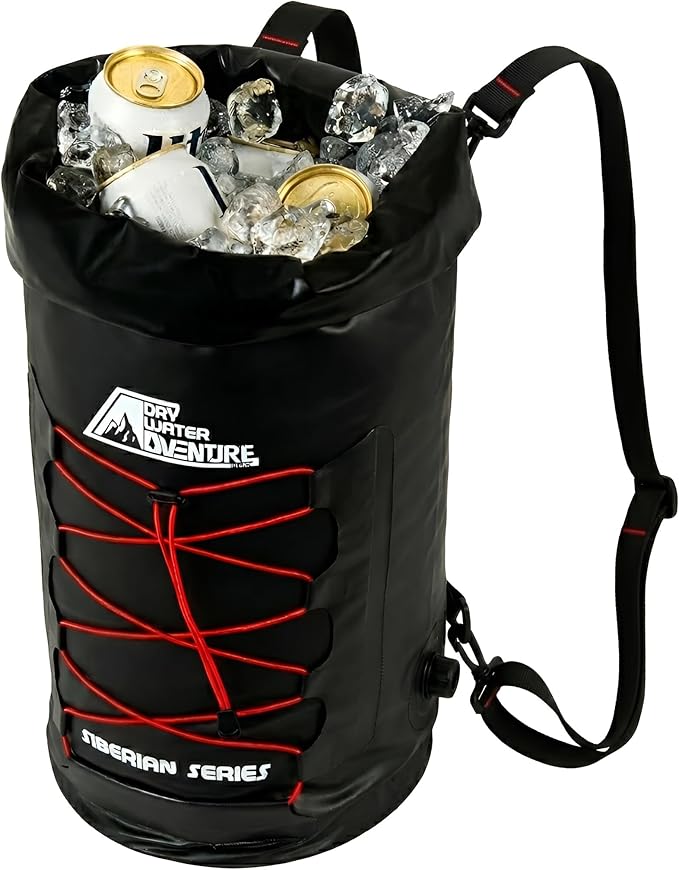 Marine Grade Waterproof Backpack Insulated Cooler Bag - Camping Diving Kayaking Boating Beach Travel Picnic Food and Beverage Siberian Series (20 Liter/5.3 Gallon)