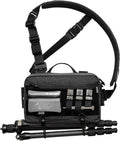 TACTICAL_GEEK L3 Pro EDC Crossbody Bag Chest Bag with Adjustable StrapDaily Carry Sling Pack Large Capacity Daypack Organizer for Camera Drones(T60 Black Silver)