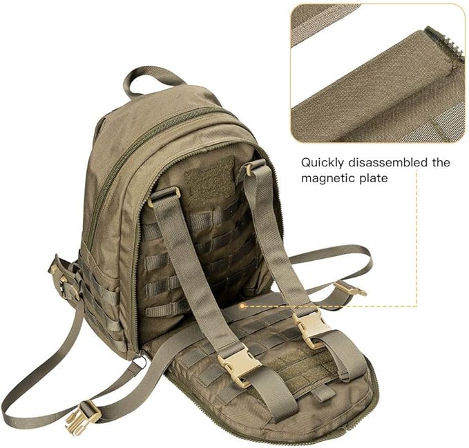 EXCELLENT ELITE SPANKER Military Tactical Backpack Detachable Backpack Quickly Turns into Outdoor Vest(Ranger Green)