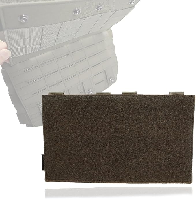 Molle Placard Hoop and Loop Plate Carrier Placard Dual-Purpose Front Flap Tactical Drop Extension Panel Double-Sided Cutting Adapter Side Compatible with Chest Rig and Vest