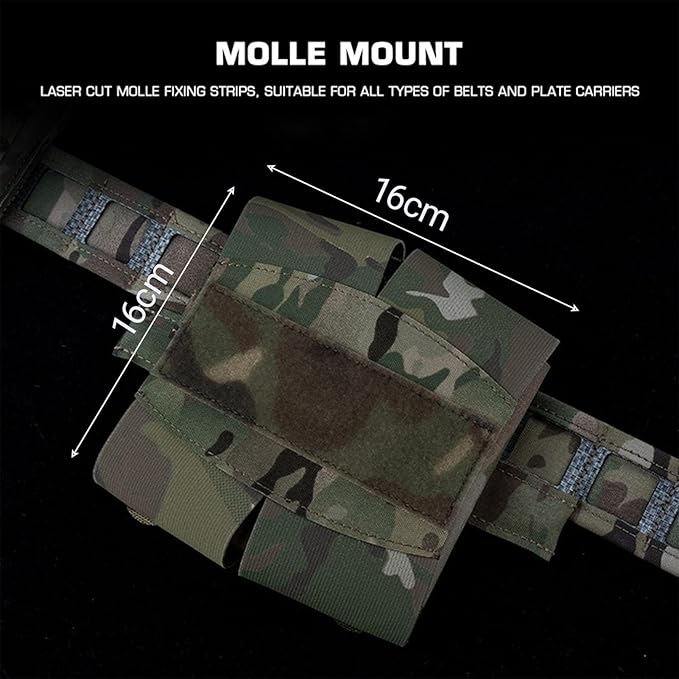 Camouflage MOLLE Medical Pouch with roll-Out Organizer top Tourniquet Band &amp ID Patch Area Utility First Aid Pouch for Airsoft Training &amp Outdoor Use