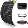 ECO-WORTHY 130W Flexible Solar Panel Kit for Golf Cart520wh/day Generation Charge While Driving Extend Battery LifeGo Further：1pc 130W Solar Panel+48V/60V/72V MPPT Boost Charge Controller